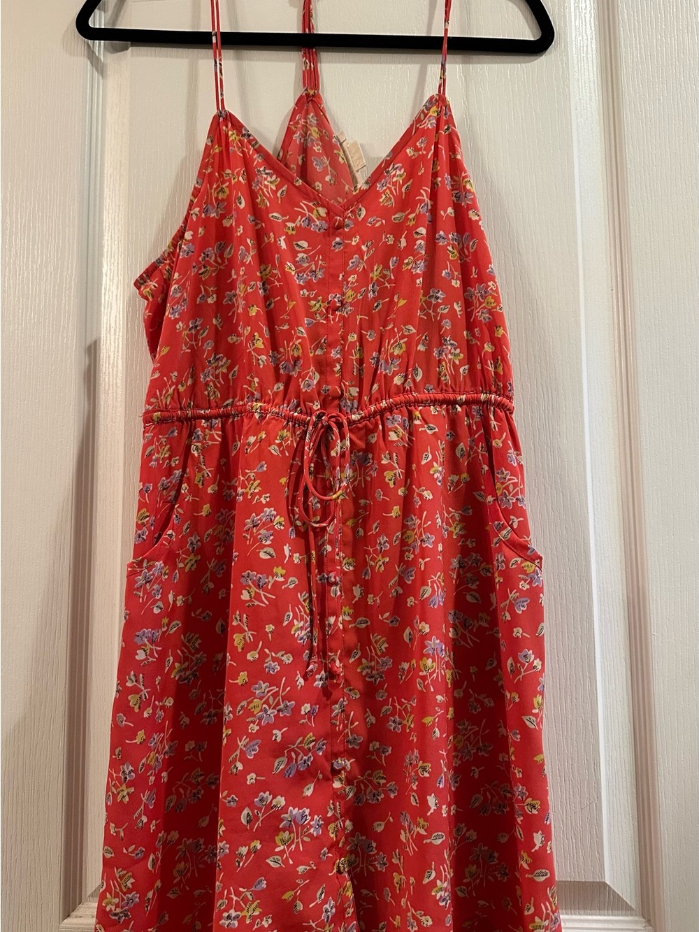 American Eagle Outfitters Floral Drawstring Sundress size 8